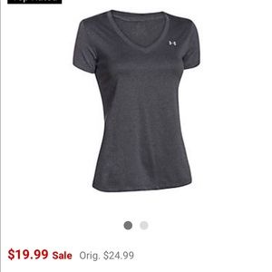 Under Armour V Neck Short Sleeve Shirt-Size Small
